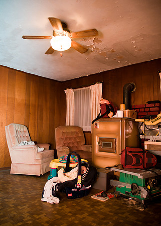ceilings falling down.