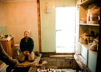 there had never been a door on the back entrance, he floor was completely rotted