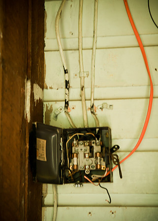 old electrical panel