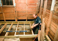 Cleaned out insulation, getting new bathroom floor, no Hanta virus.